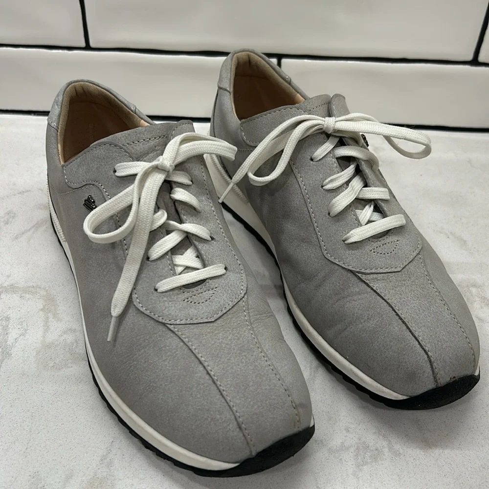 Finn Comfort Sarnia Nero Suede Leather Grey Sneakers Shoes Women’s 7.5